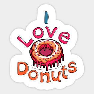 I love donuts for donut lovers Sticker